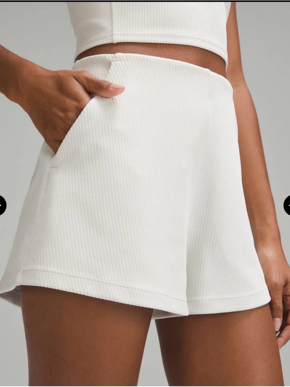 Lululemon Softstreme High Rise Shorts - Bone